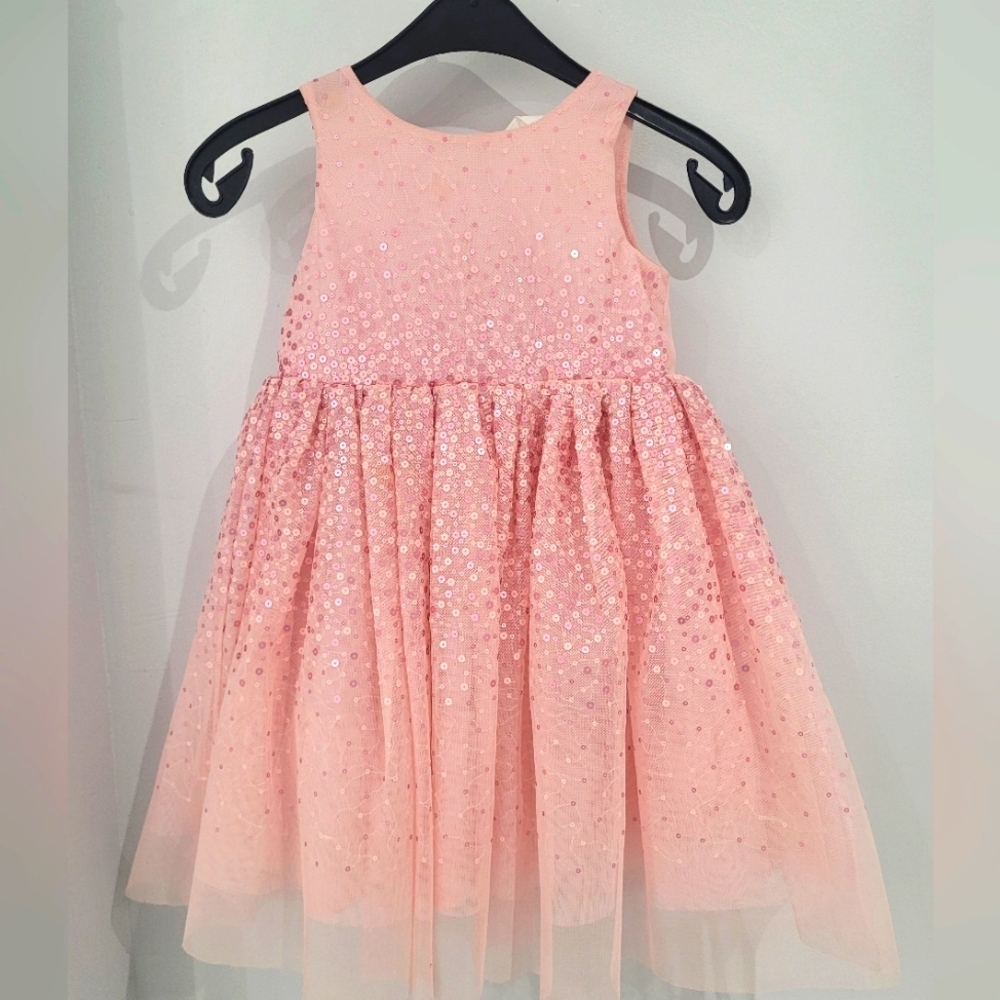 Girls H&M pink Dress With Sequins-Size 2-3
